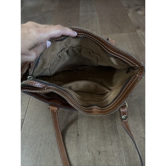 Patricia Nash Carmel Leather Large Purse Tote Satchel Shoulder - Picture 5 of 6